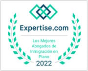 Los Mejores Abogados de Inmigracion en Plano 2022 Badge from Expertise.com