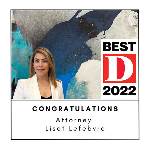 Liset Lefebvre | D Magazine Best 2022 | Congratulations Attorney Liset Lefebvre